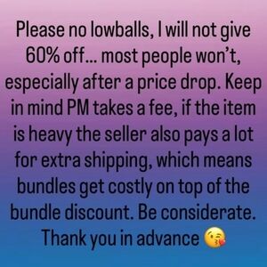 NO LOWBALL OFFERS NOTICE